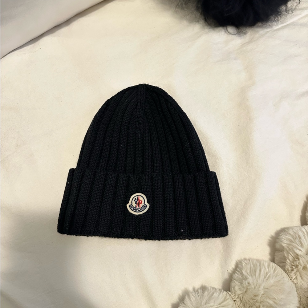 Moncler Black Kids Knit Beanie